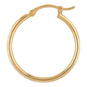 20mm Gold hoop earrings with latch back