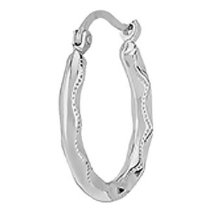 Textured white gold earrings with latch back