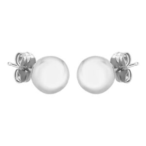 Pearl post earrings with friction back