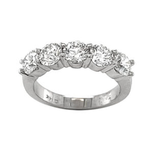 white gold diamond anniversary or wedding band with shared prong set melee 