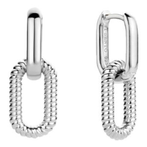 Twisted chain link earrings