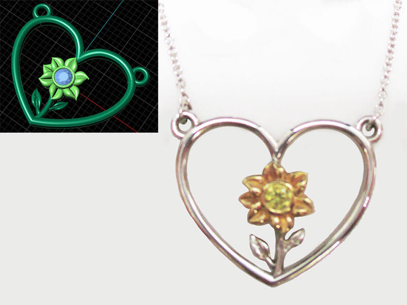 custom-jewelry-design-heart-sunflower-pendant-schoenborns-wisconsin