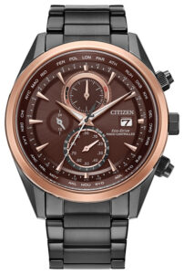 Gray stainless steel with red dial and Atomic Timekeeping Technology with Synchronized Time Adjustment Available in 26 Time Zones