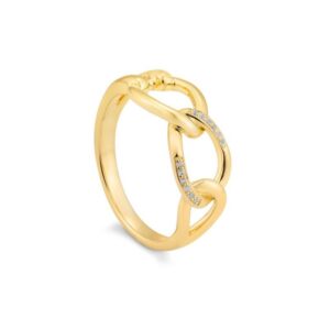 German designed fashion ring with natural brilliant cut diamond melee 