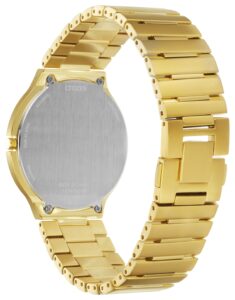 Eco-Drive Gold-tone stainless steel with black dial