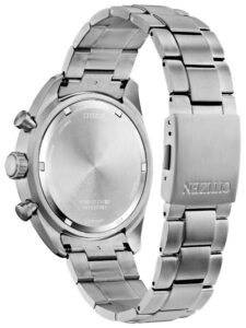 Silver Titanium with blue dial