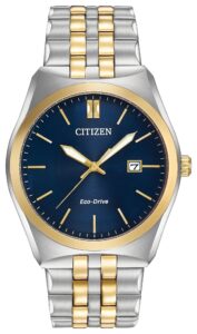 Two-tone stainless steel with blue dial 