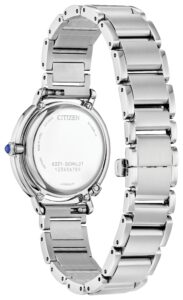 Silver stainless steel with red dial with additional red leather strap.