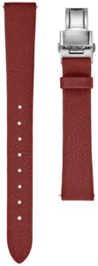 Silver stainless steel with red dial with additional red leather strap.