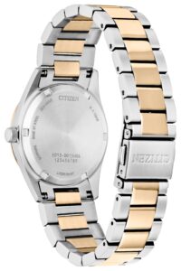 Two-tone stainless steel with pink dial. 