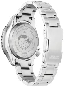 Silver Stainless Steel with green dial and luminous hands and markers