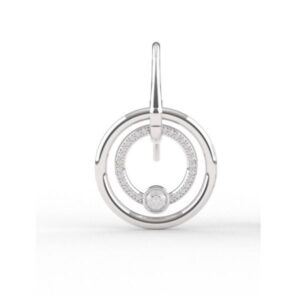 TI SENTO Silver Earrings 7978ZI. Crafted from 925 sterling silver and plated with precious platinum to ensure they stay luminous and protected from scratches.  Double circle design with cubic zirconia.